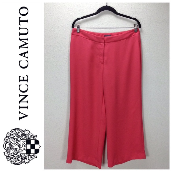 Vince Camuto Pink Wide Leg Crop Pants - Picture 2 of 6